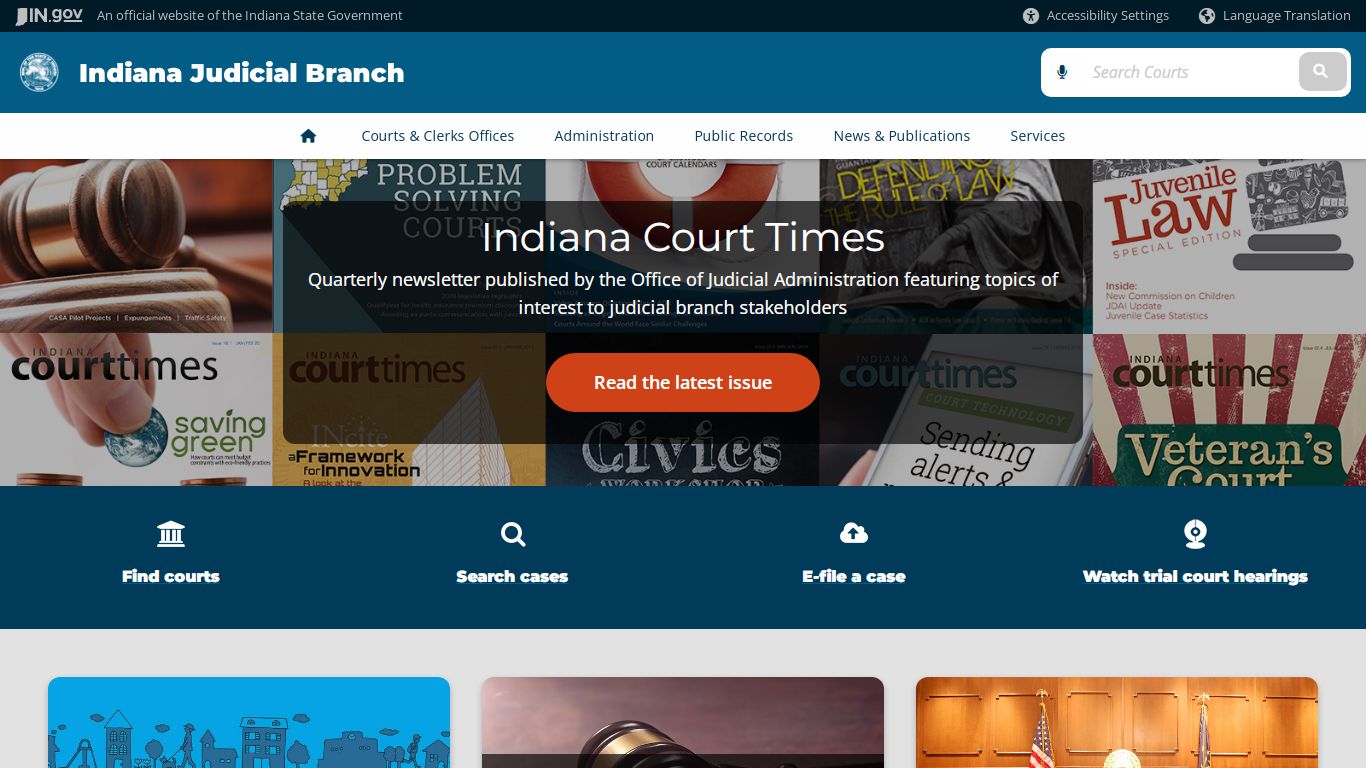 Indiana Judicial Branch: Judiciary Home